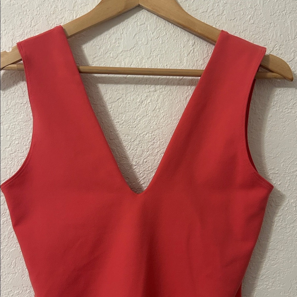 Free People Coral Pink Keep it Sleek Bodysuit Medium - Picture 2 of 11